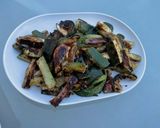 Une image de l'étape 14 de Duo de courgettes et aubergine chinoise aux gingembre et épices.
