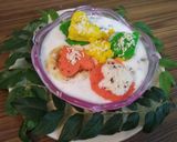A picture of step 1 of Idlies in coconut sauce.