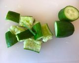 A picture of step 1 of Chilled Cucumber in Sauce.