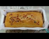 A picture of step 3 of Eggless Tutti Frutti bread cake.
