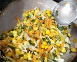 A picture of step 5 of Veg. Hot & Sour soup.