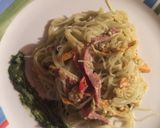Foto del paso 1 de la receta: Pasta de arroz salsa verde queso y zanahoria 🥕