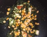 A picture of step 4 of Methi palak chaman.
