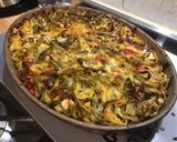 Une image de l'étape 11 de Gratin de tagliatelles à la trevisana et légumes multicolores.