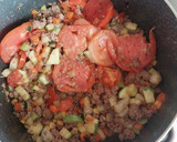 Foto del paso 2 de la receta: 🥕🥔🧅🌽🧄Mezcla Juliana con carne molida 🥕🥔🧅🌽🧄¡Súper fácil!