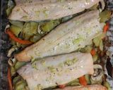 Foto del paso 3 de la receta Trucha al horno con base de patatas y alioli