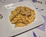 Növényi tejszínes-paprikás szója csőtésztával (vegán) recept fázis 4 fotója