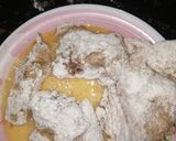 A picture of step 3 of Breadcrumbed chicken #4 week challenge#charity recipe.