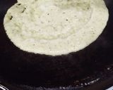 A picture of step 4 of Pesarattu (Moong Dal Dosa).