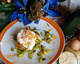 Foto del paso 5 de la receta: Timbal de verduras con patatas paja y huevo poche