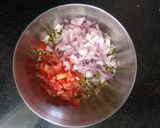 A picture of step 4 of Moong sprouts chaat.