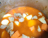 Foto del paso 5 de la receta: Estofado de cerdo con calabaza, patatas y guisantes
