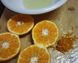 A picture of step 2 of Orange blender upside down side cake.