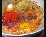 A picture of step 1 of Matar curry with aloo petis.