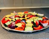 A picture of step 1 of Mediterranean roast chicken and vegetables with cous cous!.