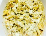 A picture of step 4 of Creamy Pesto Pasta Bake.