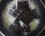 A picture of step 3 of Chocolate Biscuit Cake with Sugar coated Coconut Biscuits.