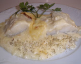 Foto del paso 11 de la receta: Filetes de bacalao congelados con puré de patatas y mayonesa, horneados