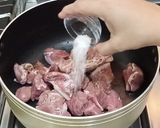 A picture of step 1 of Kashmiri Palak Gosht (Spinachmeat).