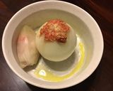 A picture of step 2 of California Farm Stuffed Baked Onions.
