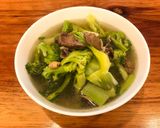 Hình bước làm 3 của món Canh súp lơ lòng mề gà