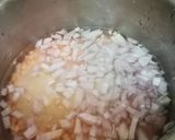 A picture of step 3 of Bulgur and Lentil soup with chicken stock.