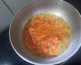 A picture of step 1 of Kathiyawadi style Dill leaves curry (suva bhaji nu shaak).