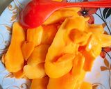 A picture of step 2 of Mango custard with real mangoes #MANGO TANGO.