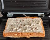A picture of step 2 of Inside Out pizza sandwich.