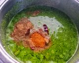 A picture of step 5 of Dana Muthia nu Shaak.