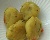 A picture of step 1 of Red potato stuffed idlis.