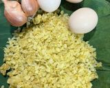 Hình bước làm 1 của món Chả Cốm Trứng (Phiên Bản Không Thịt)