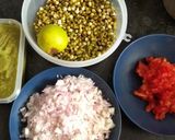 A picture of step 1 of Masala Moong Dahi Chat.