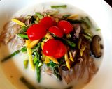 A picture of step 6 of Naengmyeon in soymilk broth 豆浆冷面.