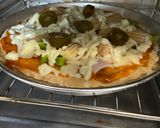 A picture of step 3 of Wheat base pizza.