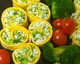 A picture of step 6 of Salad Egg Roll.