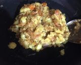 A picture of step 4 of Aloo ka bartha.