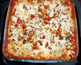 A picture of step 9 of Veg lasagna.