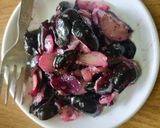 A picture of step 3 of Jamun chat.