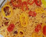 A picture of step 6 of Layered Chicken, mushroom and Parma ham bake 😀.