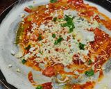 A picture of step 5 of Schezwan Paneer Dosa rolls.