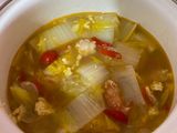 Sawi putihh tumis tahu udang telur~