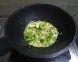 A picture of step 2 of Mexican beans enchiladas.