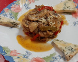 Foto del paso 4 de la receta: Fritada de champiñones y pimientos con queso Gamonéu