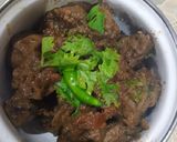 A picture of step 4 of Kaleji karhai.