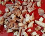 A picture of step 1 of Squash and Ham Casserole the simple version.
