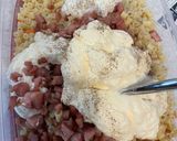 A picture of step 2 of Nana Joe’s Spam Macaroni Salad.