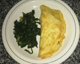 Foto del paso 3 de la receta: Omelette relleno de champiñones y queso con espinacas