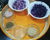 A picture of step 1 of Yam-age salad.