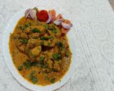 A picture of step 4 of Reshmi chicken with cashwnut masala with warky paratha.